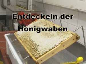 Entdeckelungsmesser manuell Holzgriff 33,5 cm Honig Waben entdeckeln schleudern 